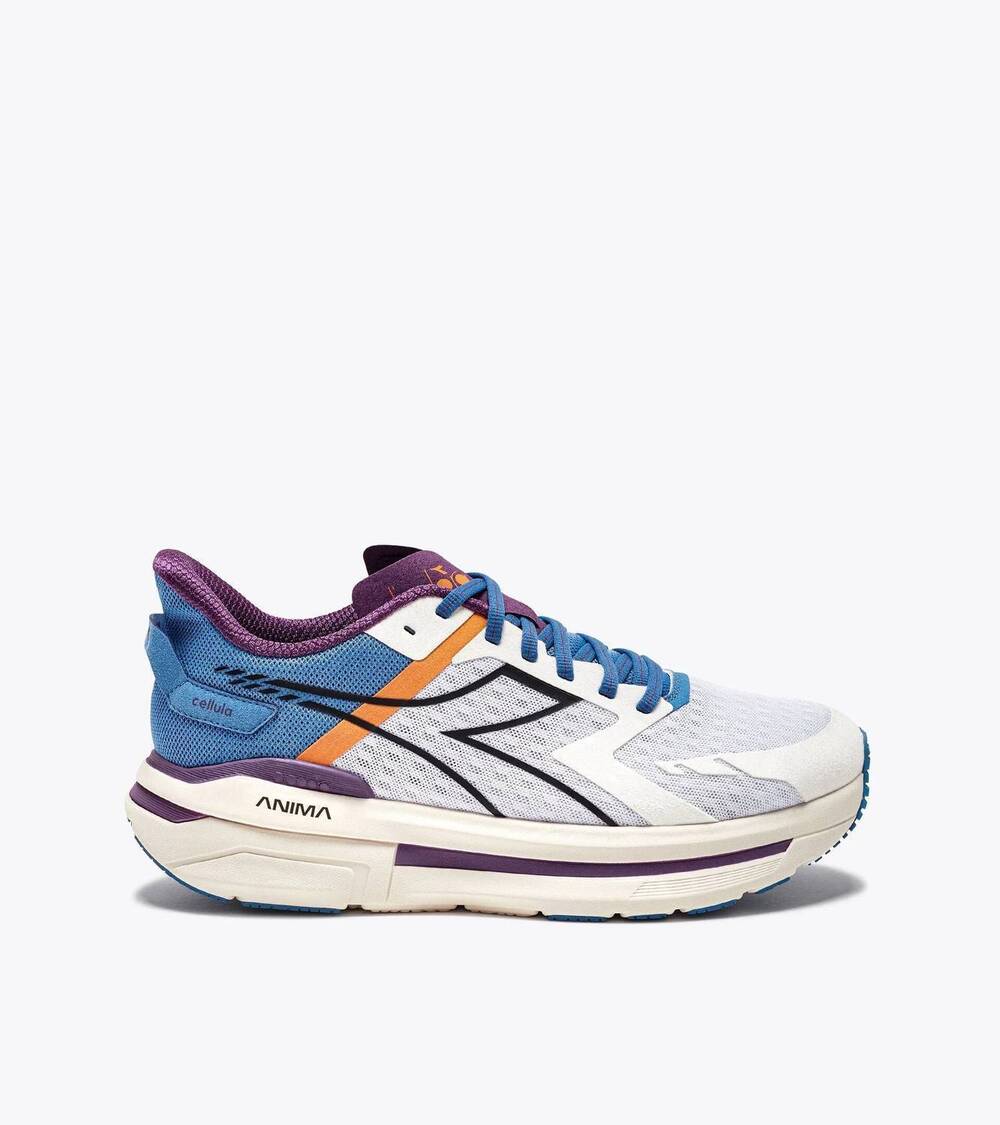 NEW DIADORA men’s cellula sneakers in white pacific coast sunset